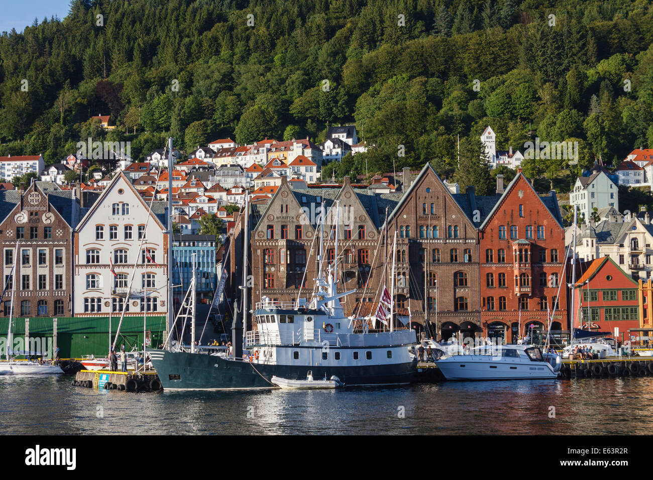 Bryggen wharf, Bergen, Norway Stock Photo