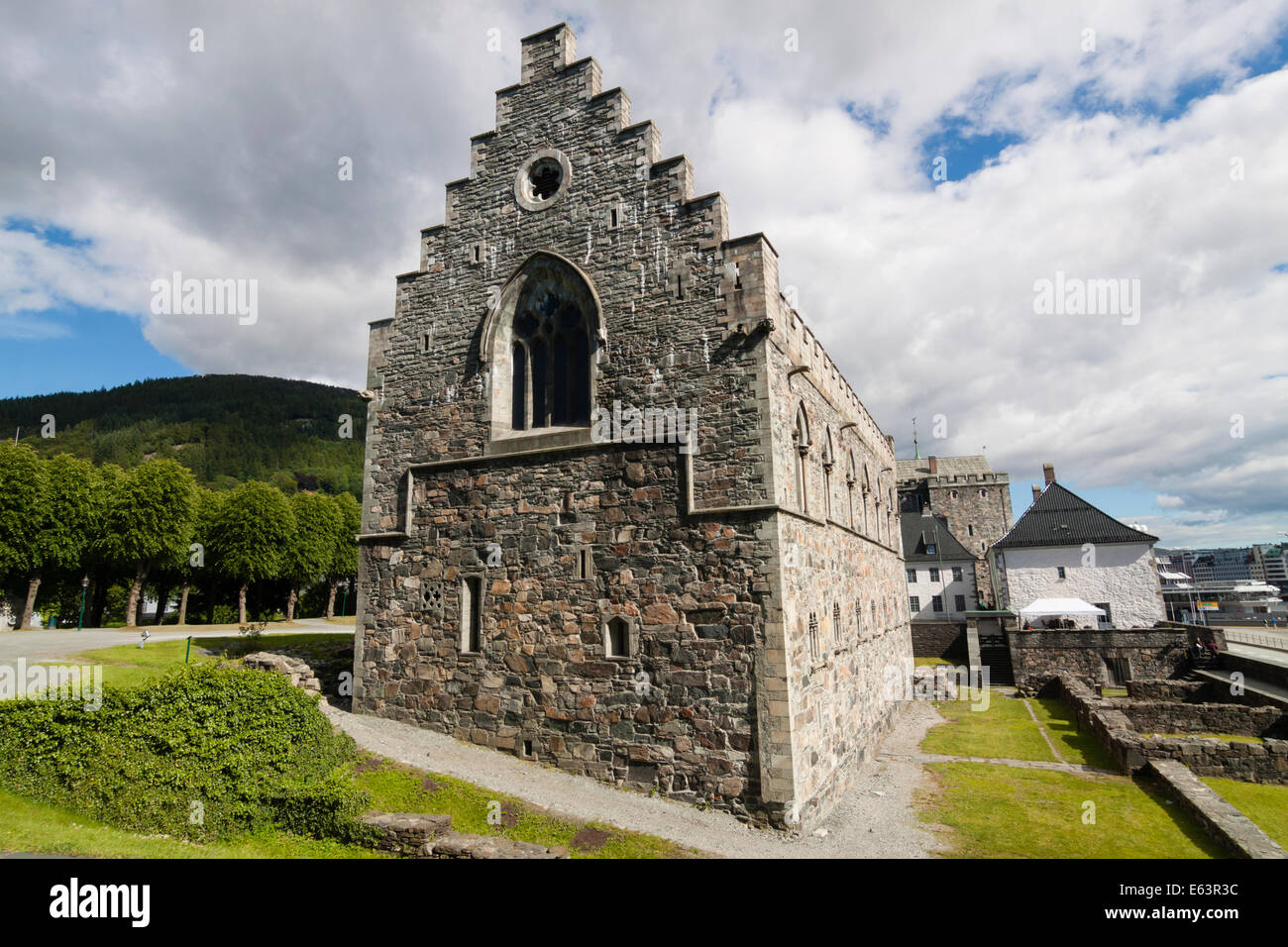 Holmen Church at Bergenhus Castle, Bergen, Norway Stock Photo Alamy