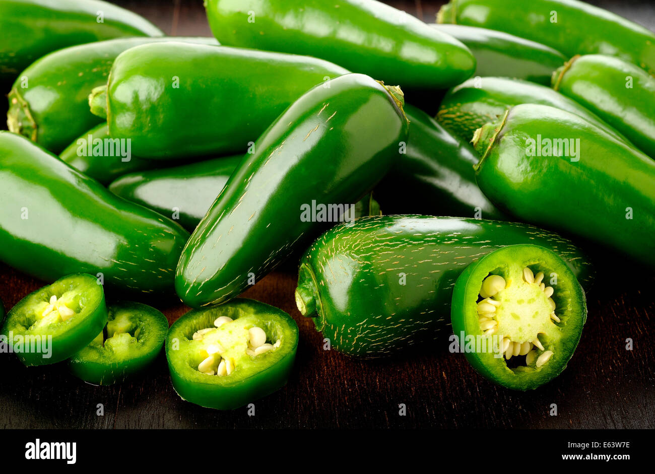 green jalapeno peppers Stock Photo Alamy