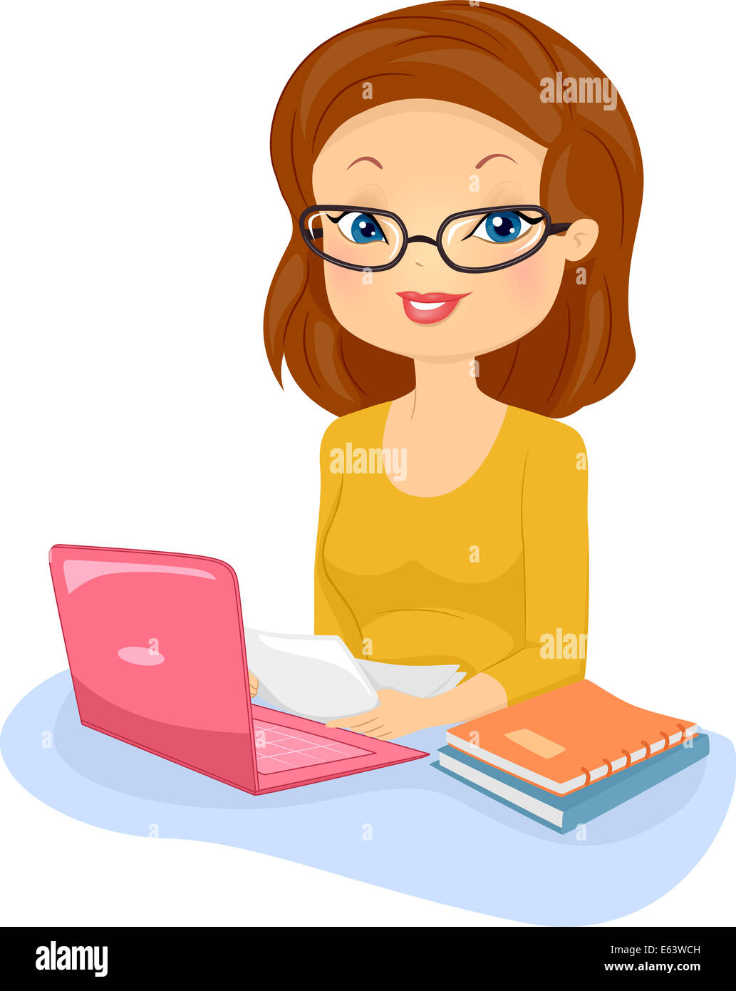 Woman writing clipart hi-res stock photography and images - Alamy