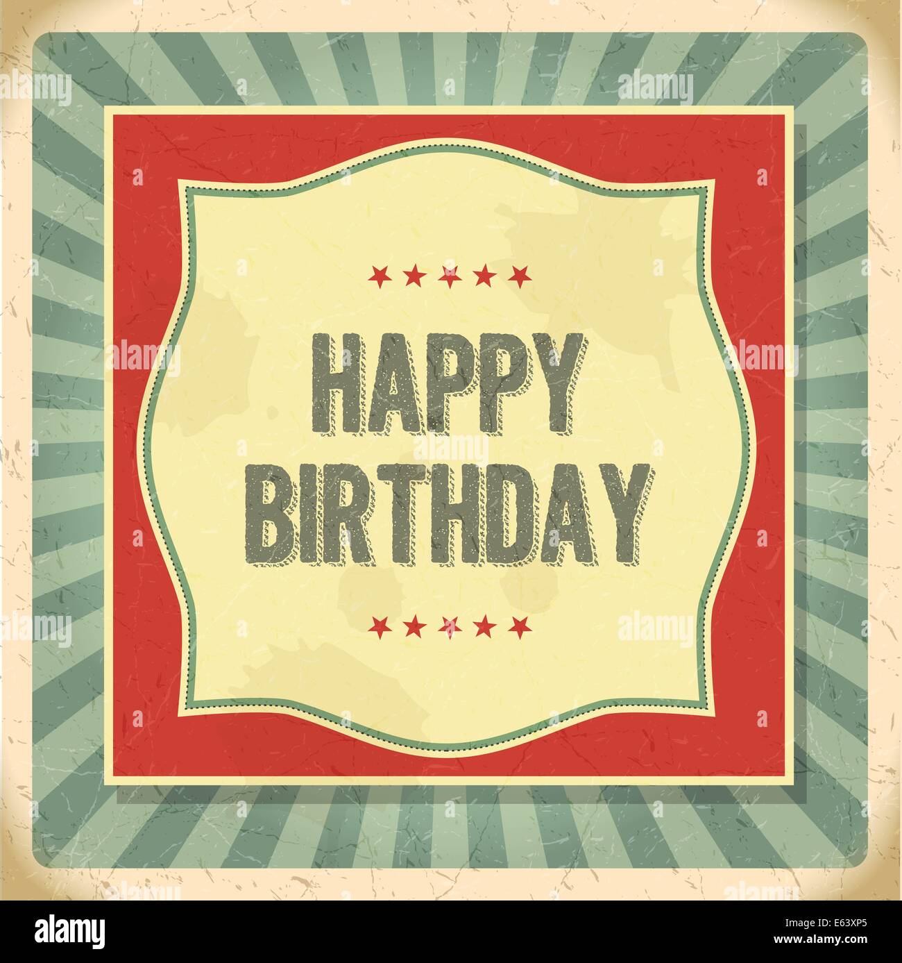 Vintage Birthday Card High Resolution Stock Photography And Images Alamy