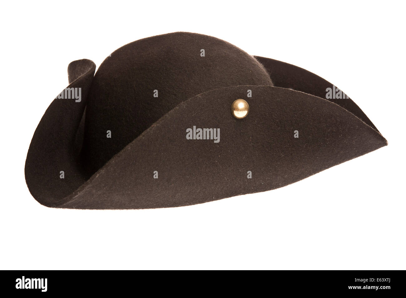 colonial Tricorn hat isolated Stock Photo