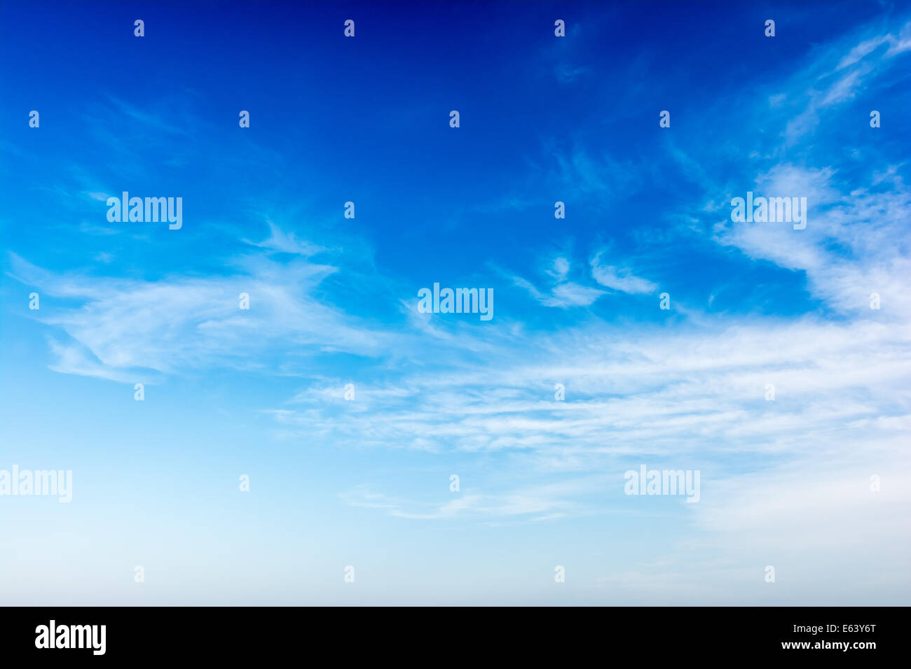 Summer Blue Sky With Soft White Clouds Stock Photo - Alamy