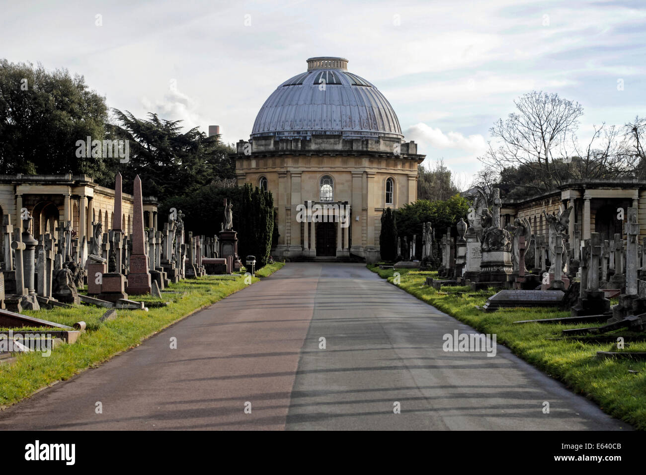 Brompton Cemetery, chapel, West London, England, United Kingdom Stock Photo