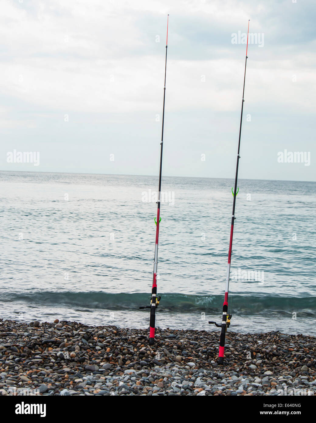 Fishing at sea Stock Photo