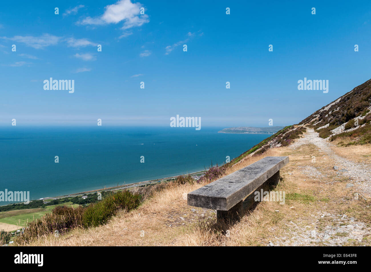 Jubilee Path on Foel Lus above Penmaenmawr North Wales coast Stock Photo