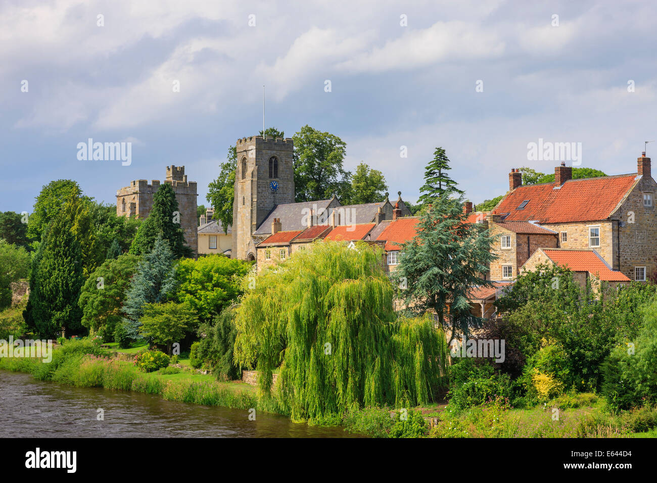 Marmion Tower and St Nicholas Church West Tanfield Hambleton North