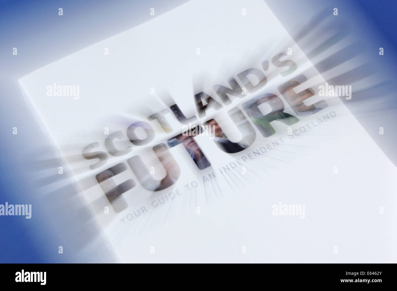 The front of the Scottish Government's publication 'Scotland's Future' Stock Photo