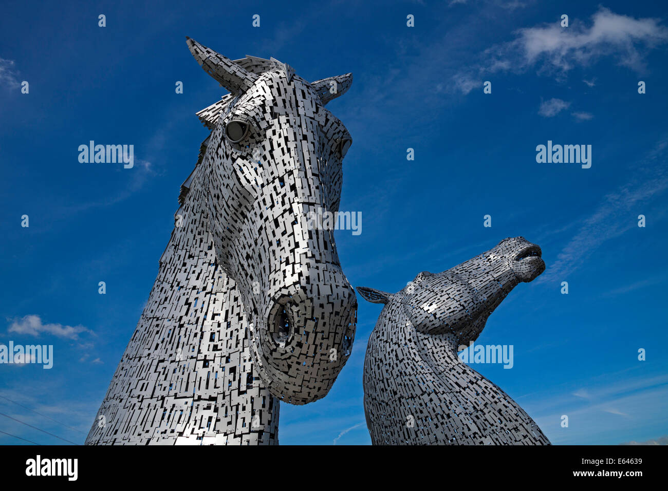 The Kelpies equine structures, Helix Park, Falkirk, Scotland, UK Stock Photo