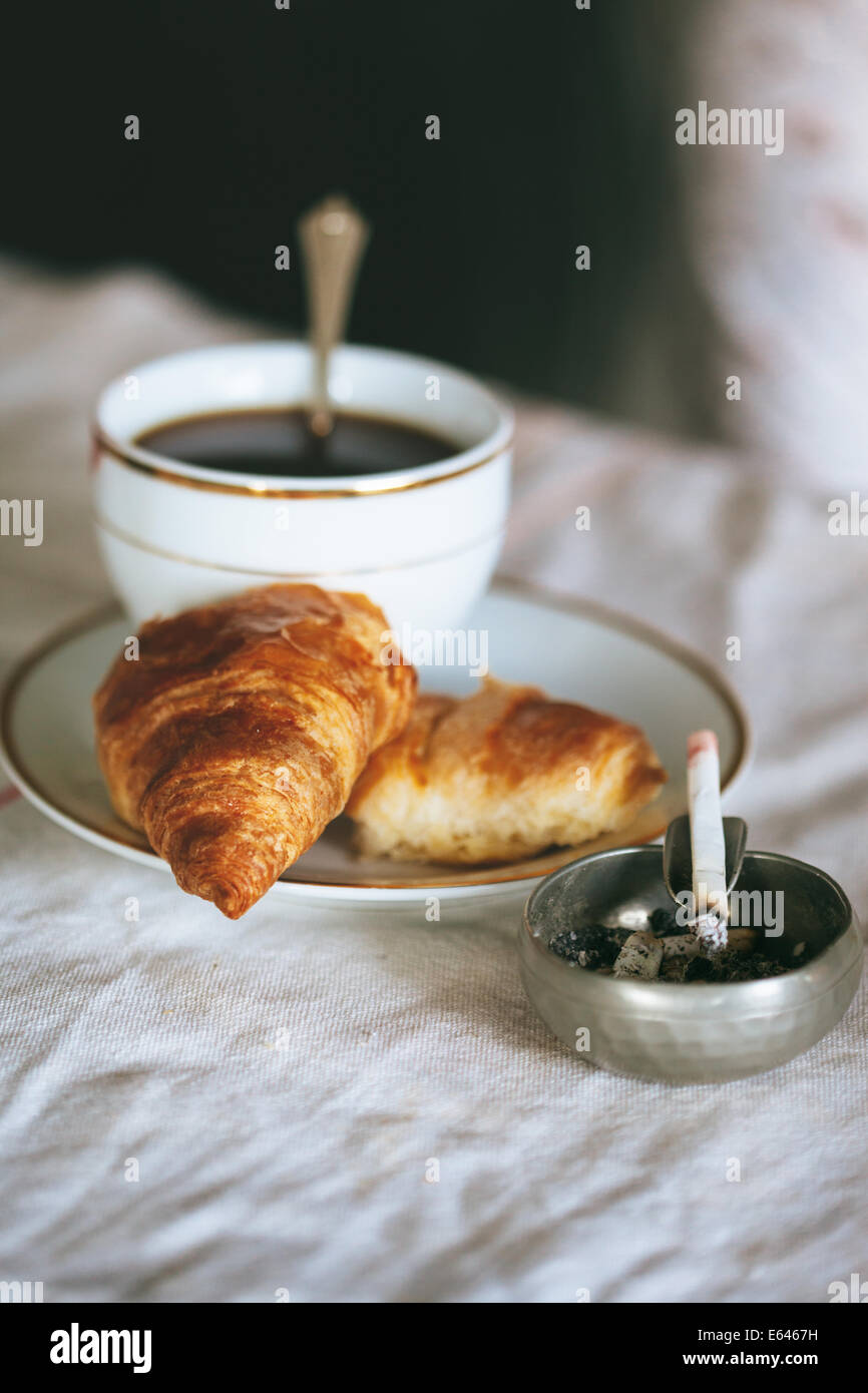 breakfast coffee and cigarette Morning cigarette hi-res stock photography and images
