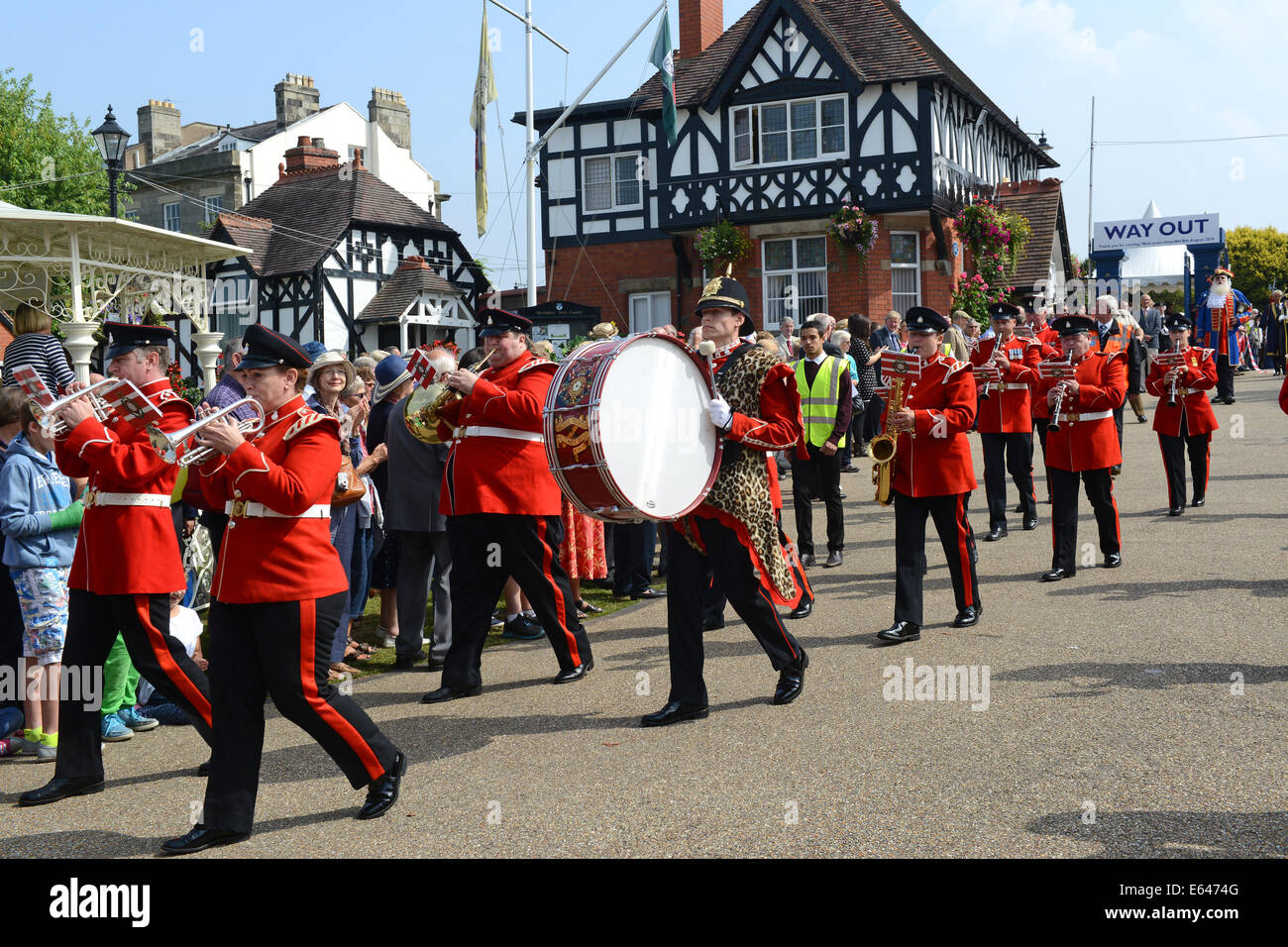 The Yorkshire Volunteers Band marching Uk Stock Photo Alamy