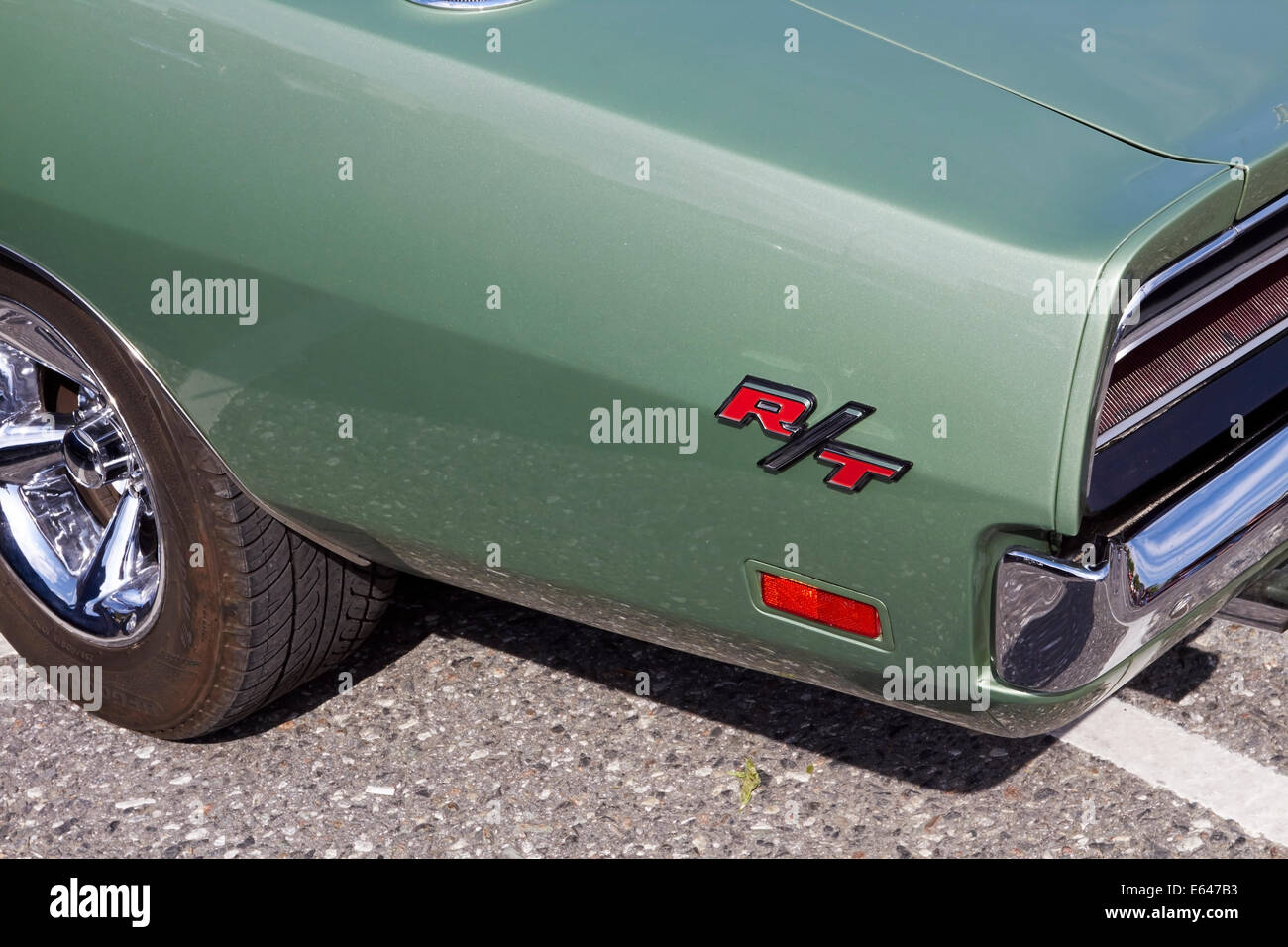 1970s Dodge Charger R/T rear detail Stock Photo