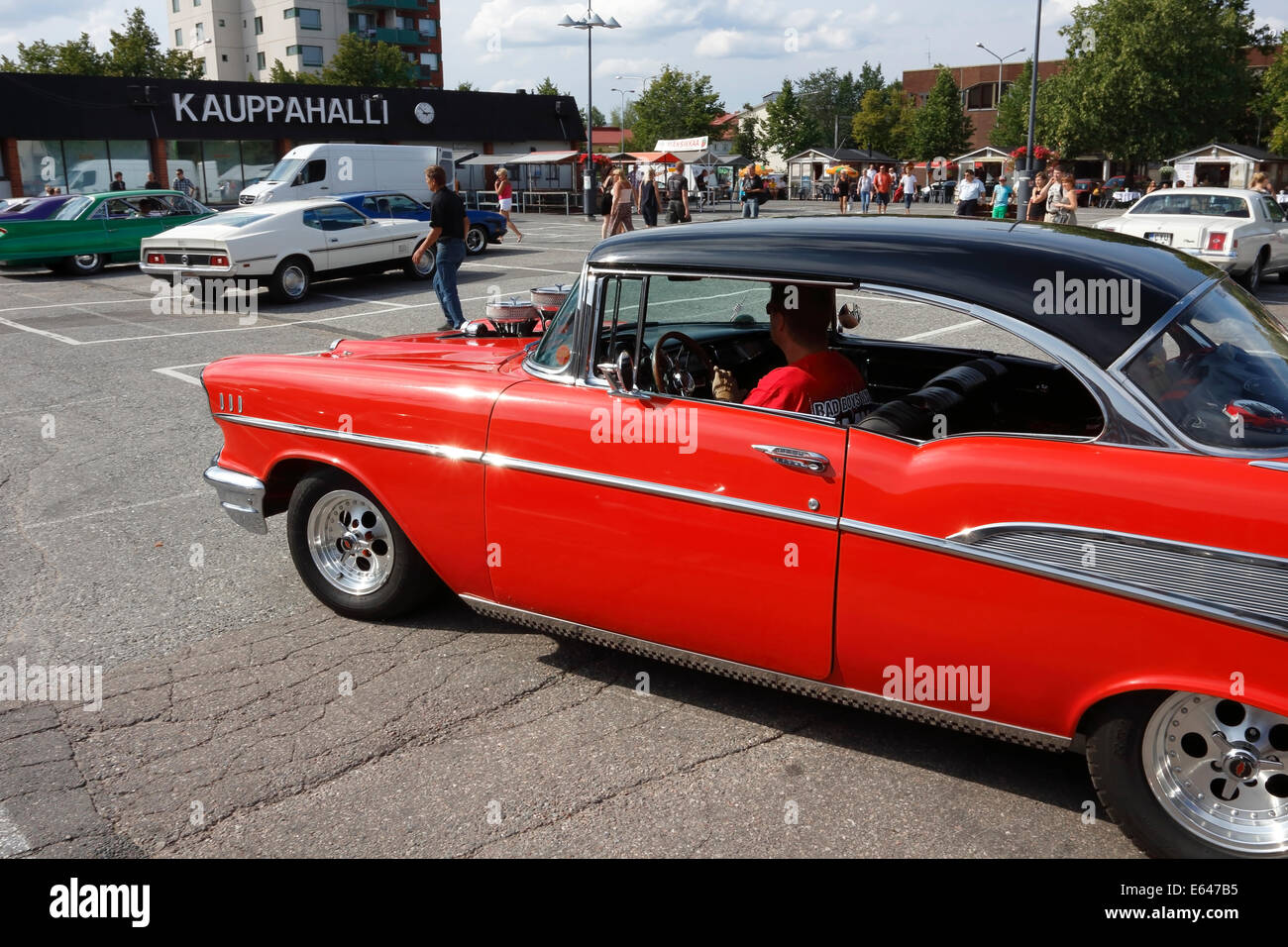 American car cruising, Lappeenranta Finland Stock Photo Alamy