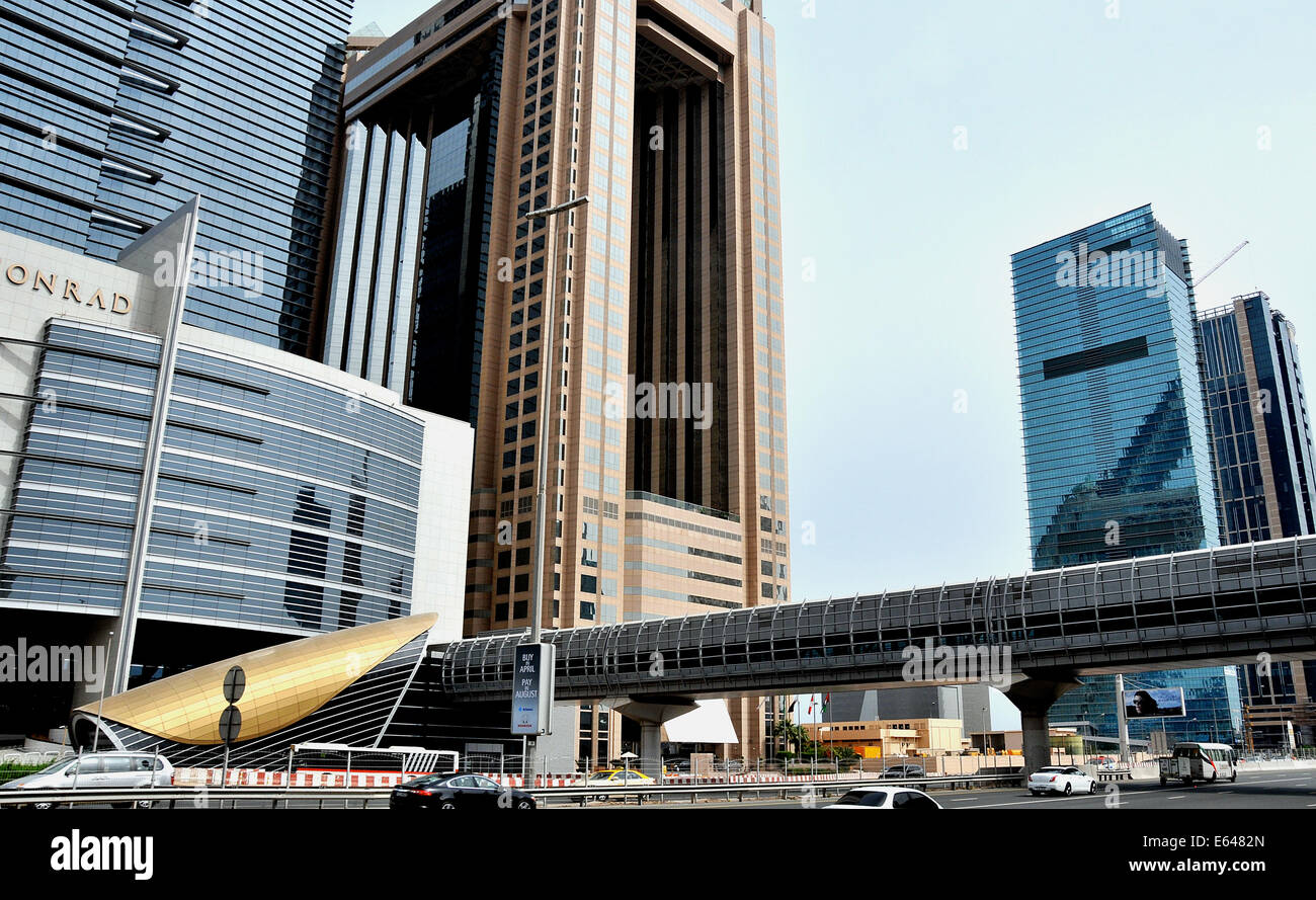 street scene Sheikh Zayed Road Dubai UAE Stock Photo Alamy