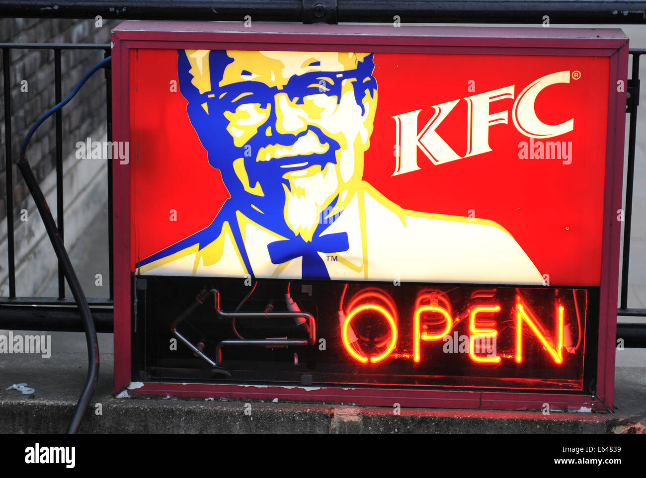 Kfc neon sign night hires stock photography and images Alamy
