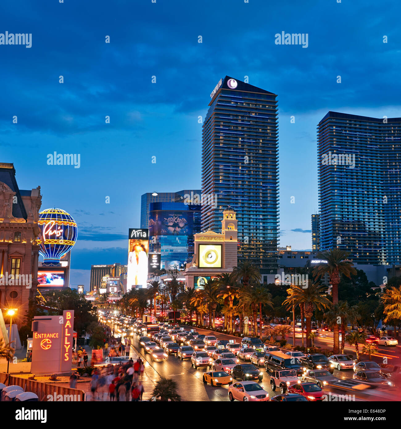 Las Vegas Boulevard. Las Vegas, Nevada, USA. Stock Photo