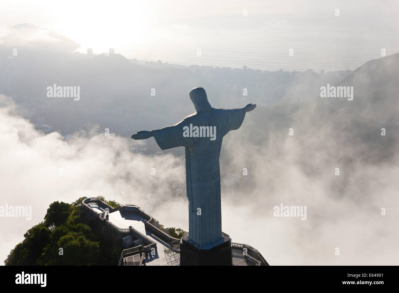 The giant Art Deco statue Jesus known as Cristo Redentor (Christ