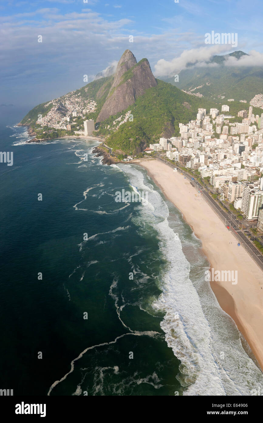Ipanema Beach with Dois Irmãos mountain in the background