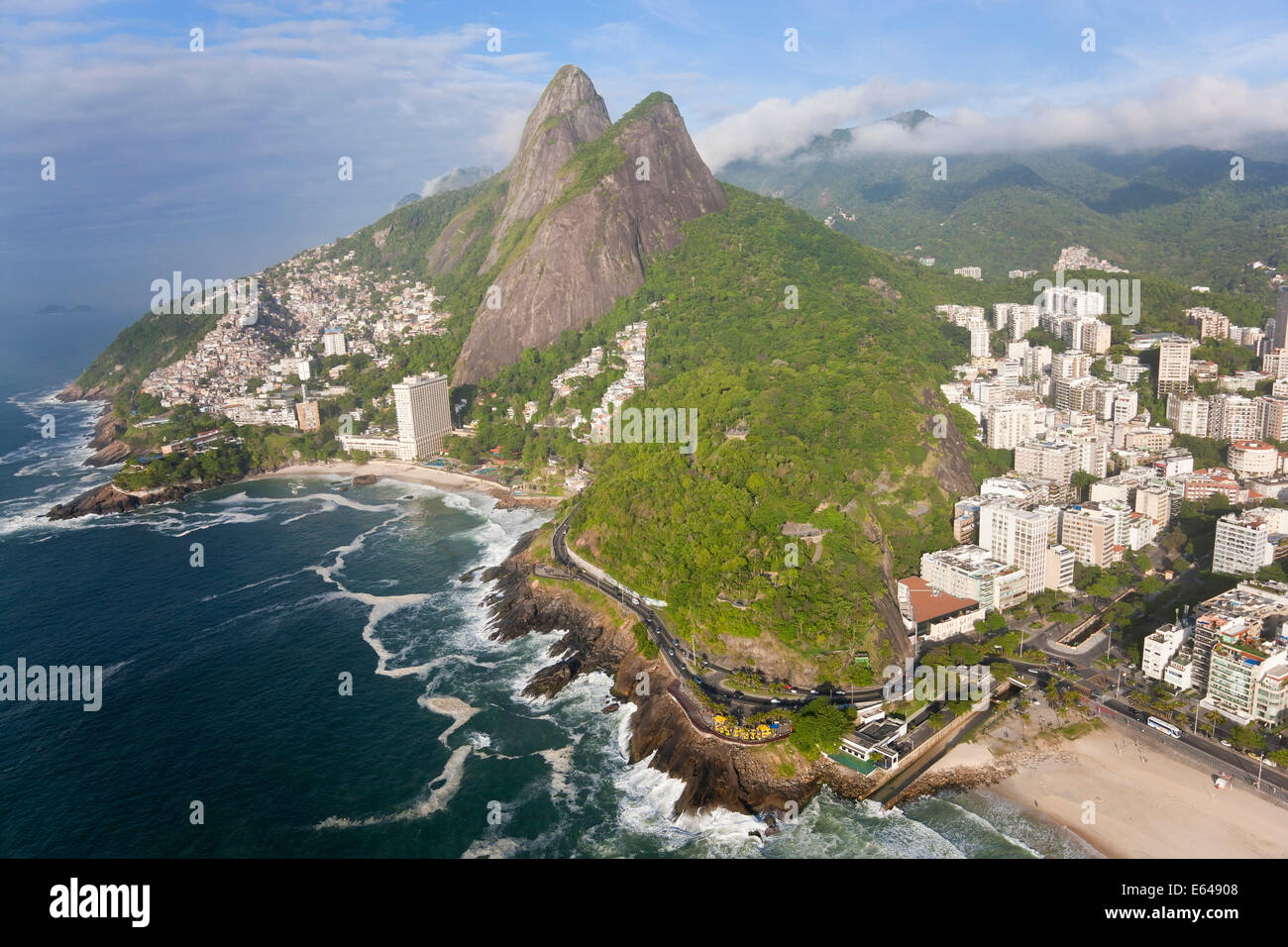 Dois Irmaos mountain, Ipanema, Rio de Janeiro, Brazil Stock Photo