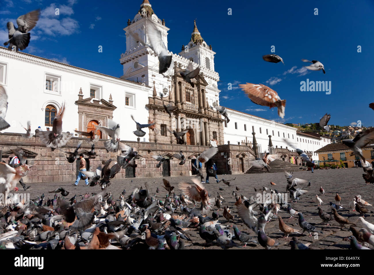 Plaza San Fransisco, Quito, Ecuador Stock Photo
