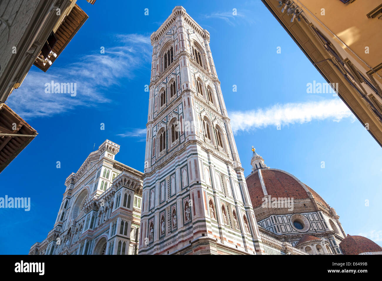 Tower of Duomo Campanile, Florence Tuscany Italy Stock Photo