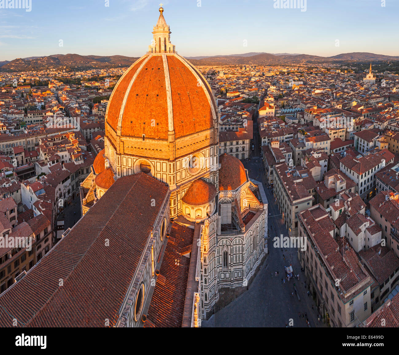 Duomo Santa Maria del Fiore and Skyline Over Florence, Italy Stock Photo