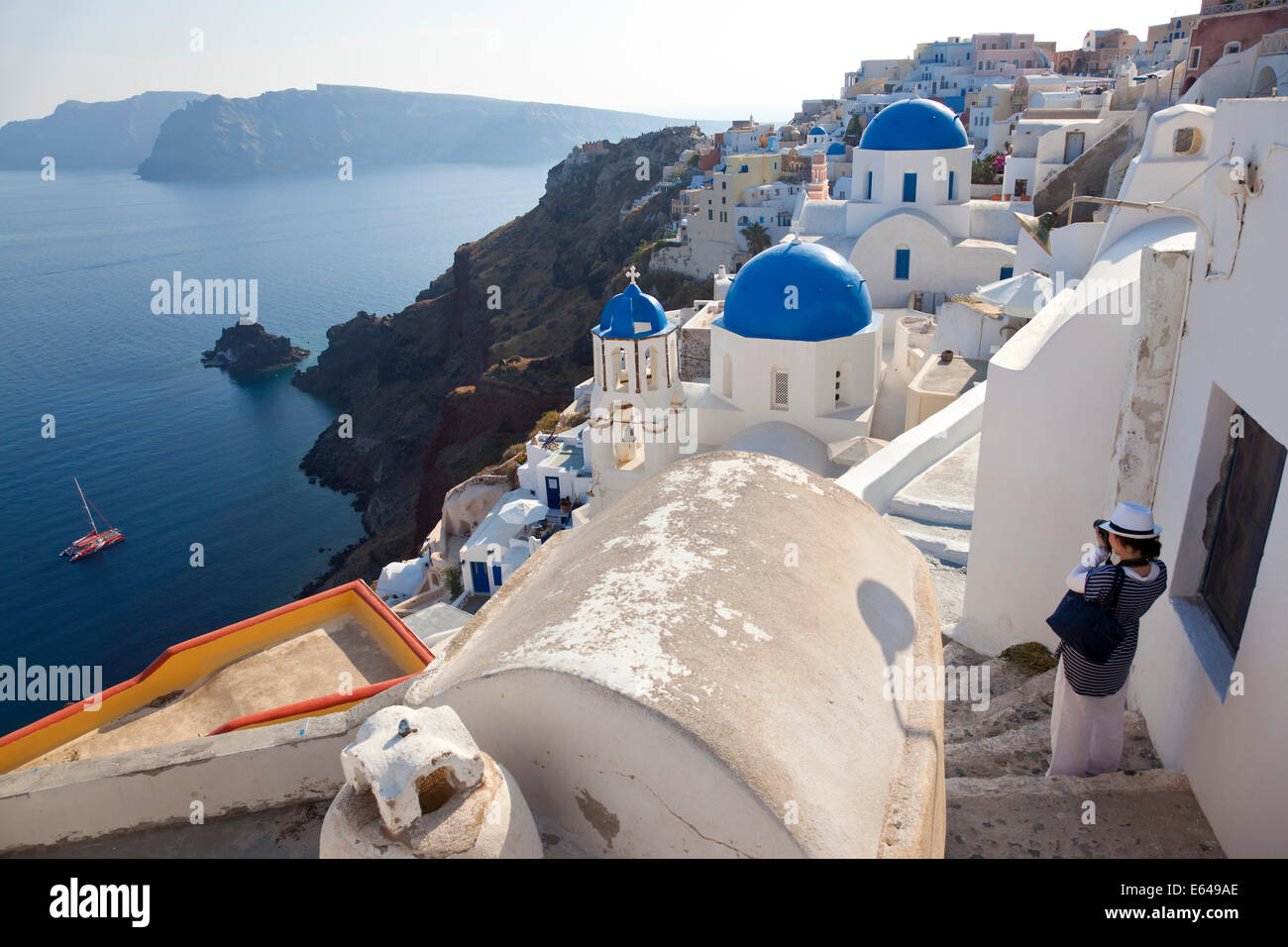 The village of Oia Santorini Cyclades islands, Greece Stock Photo