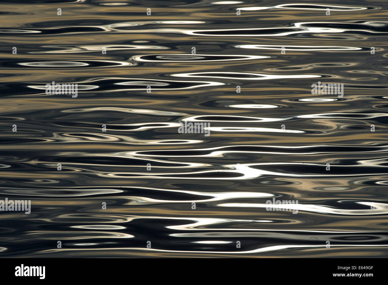Zoomed In On Sunlit Water, Scotland. Stock Photo