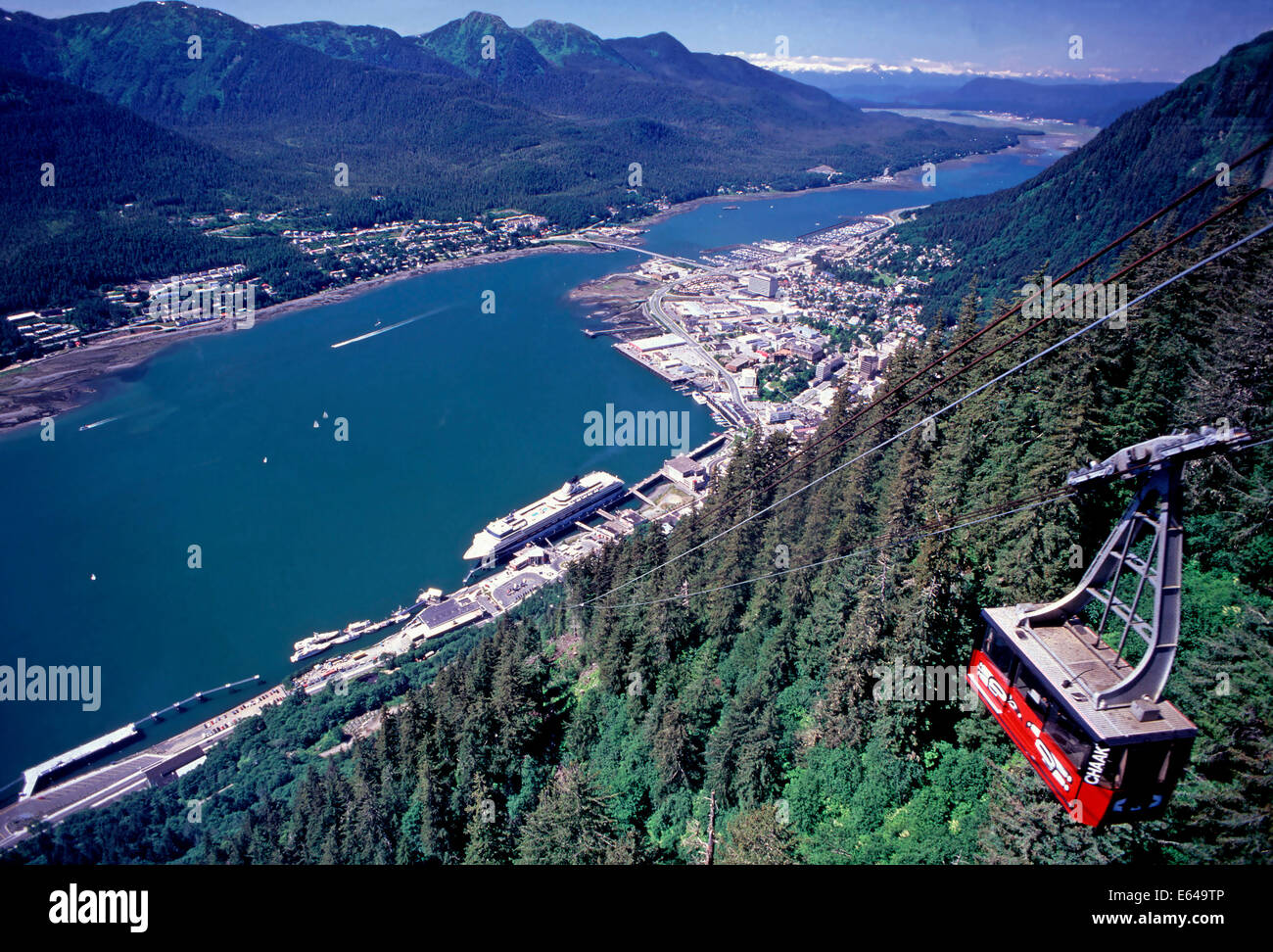 Juneau and Gastineau Channel from Mt.Roberts,Alaska Stock Photo Alamy