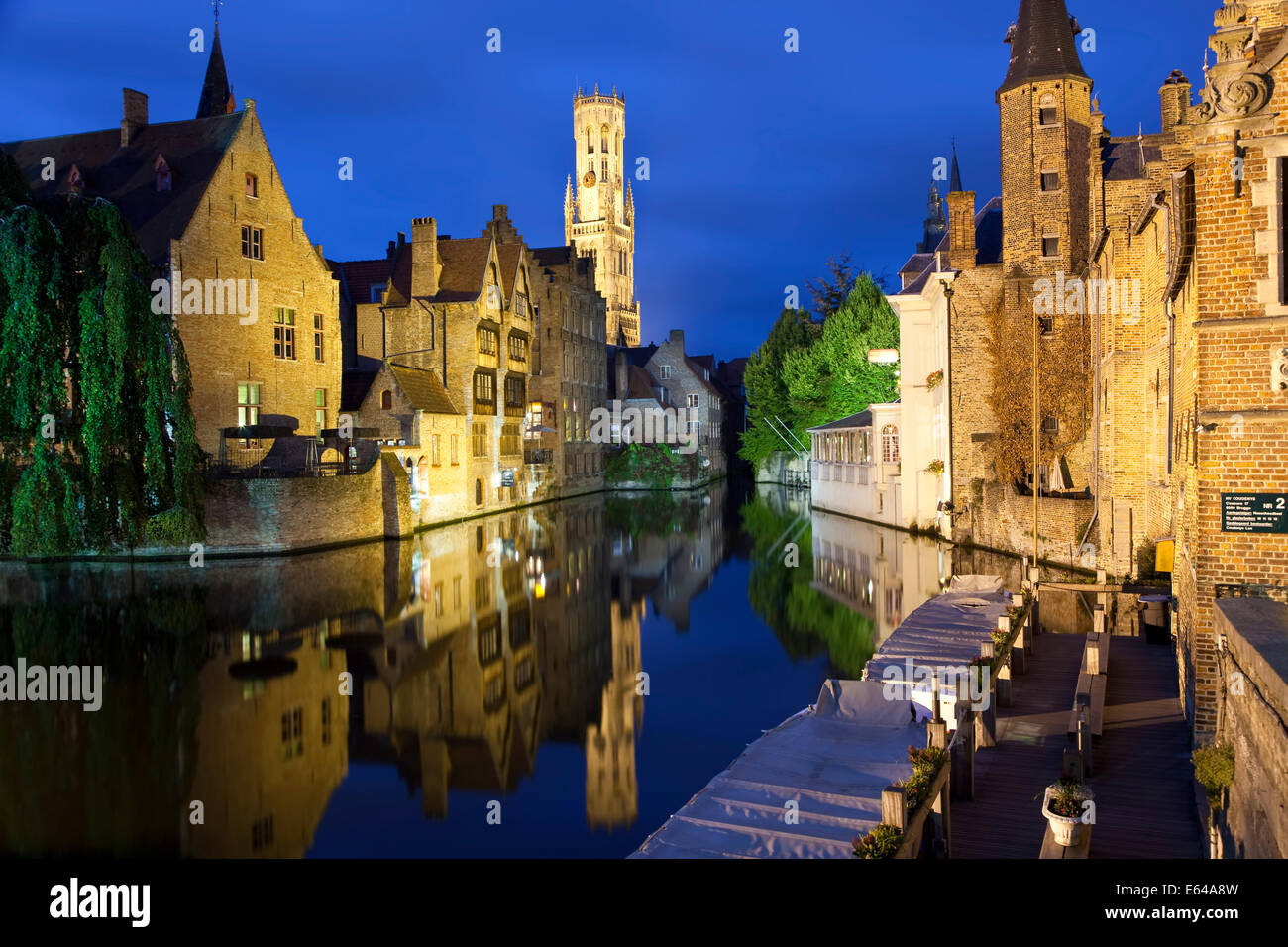Rosaire Quay, Brugge (Bruges), Western Flanders, Belgium Stock Photo