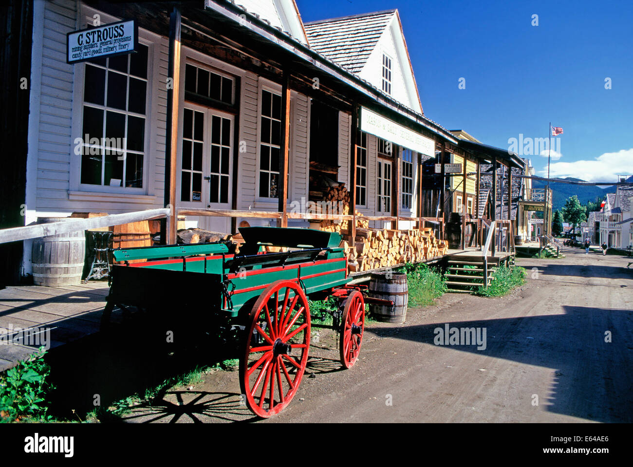 The main street of historic Barkerville,British Columbia Stock Photo