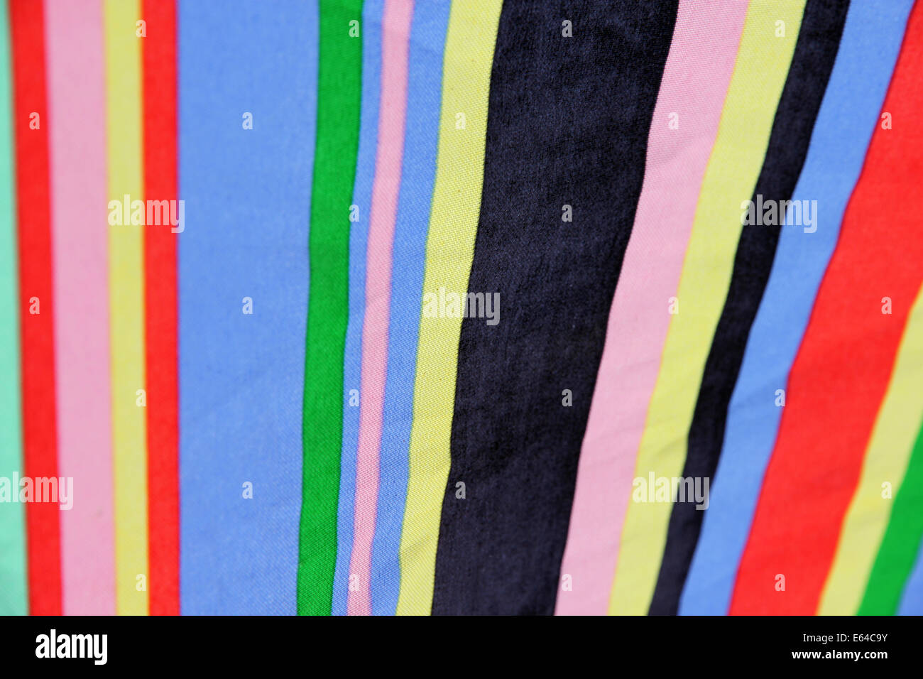 colourful stripes of seaside umbrella Stock Photo