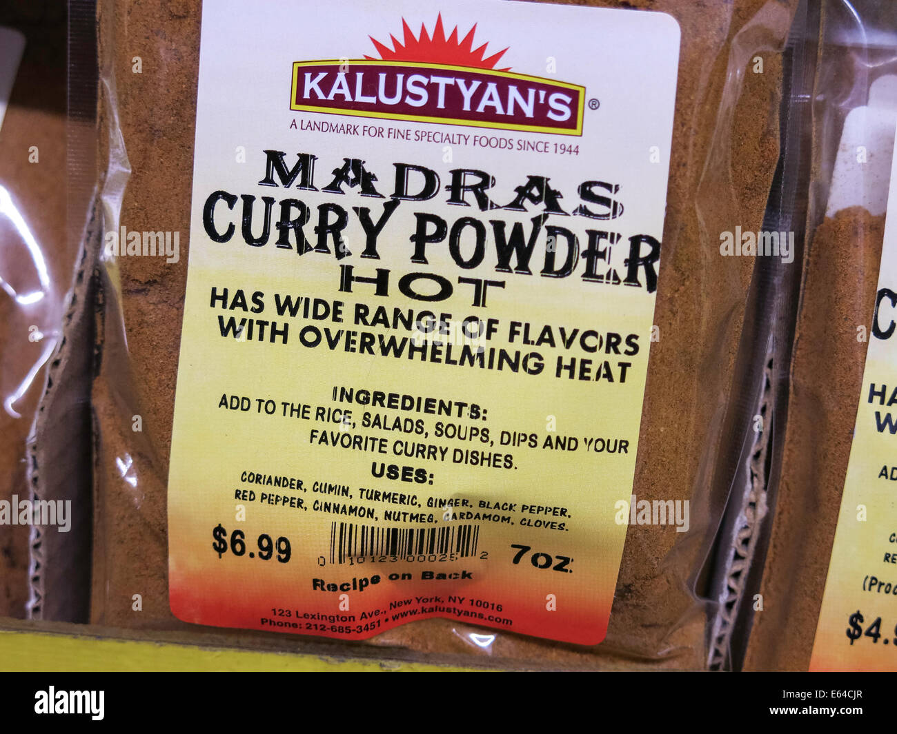 Madras Curry Powder Package, Kalustyan's Indian Spice Shop, Murray