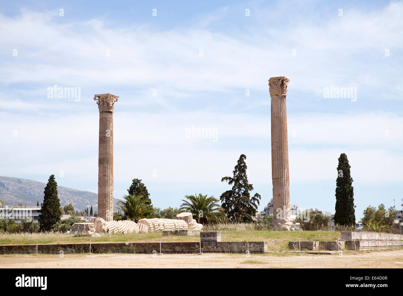 Temple of Olympian Zeus, Athens Stock Photo