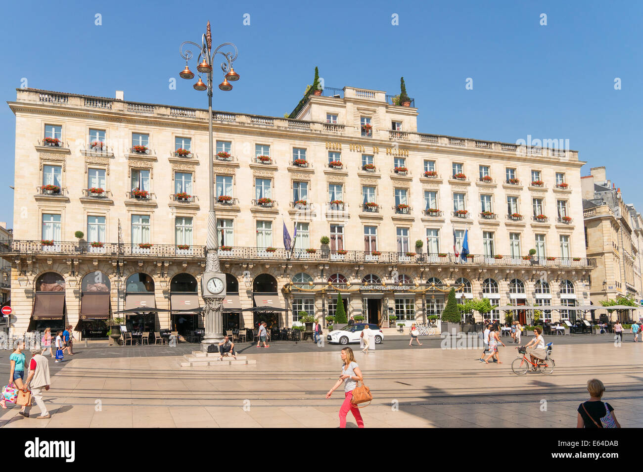 The Grand Hotel de Bordeaux, Place de la Comédie, Bordeaux,  Gironde, France, Europe Stock Photo