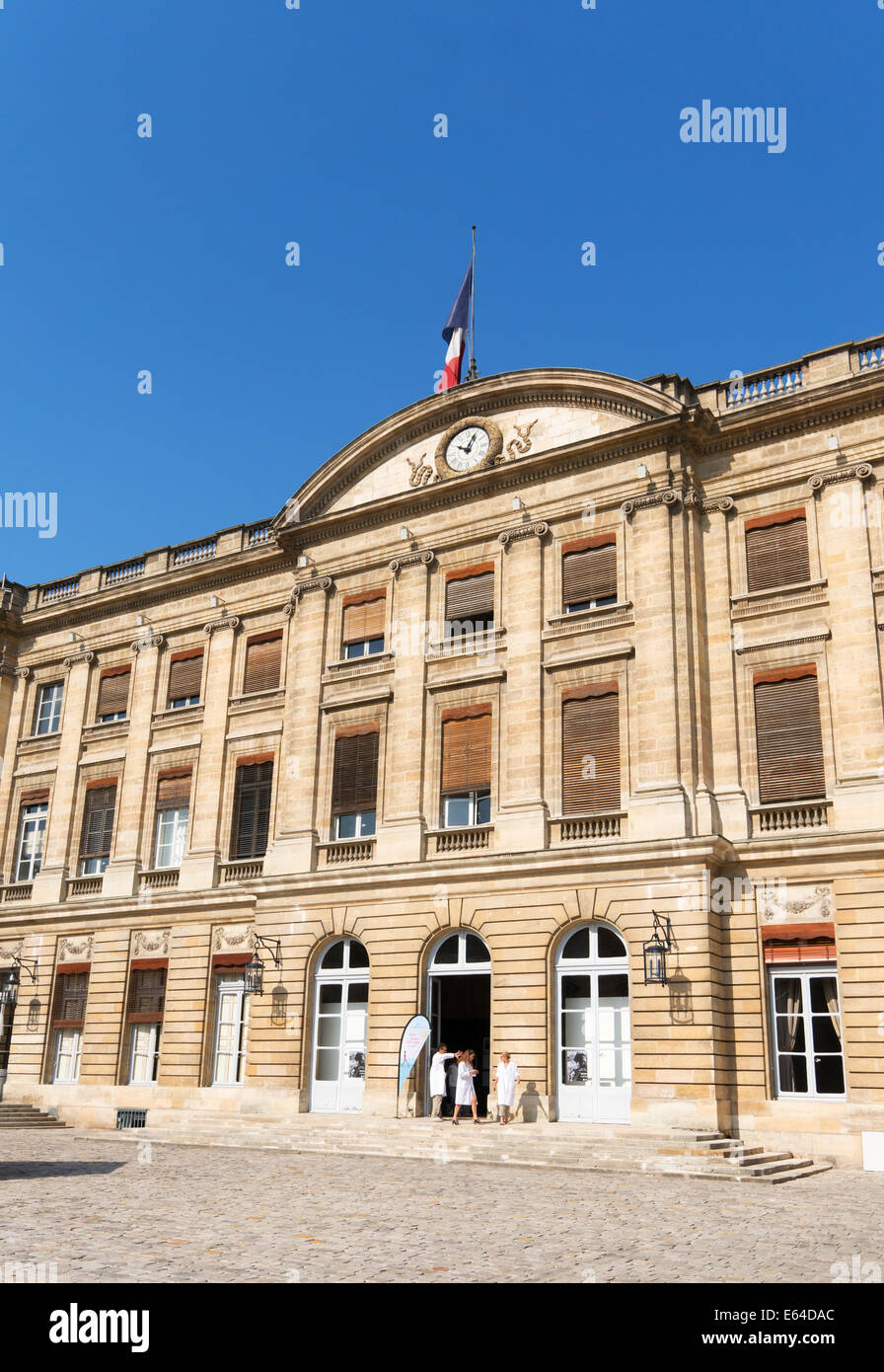 The city hall or Hotel de Ville, Bordeaux,  Gironde, France, Europe Stock Photo