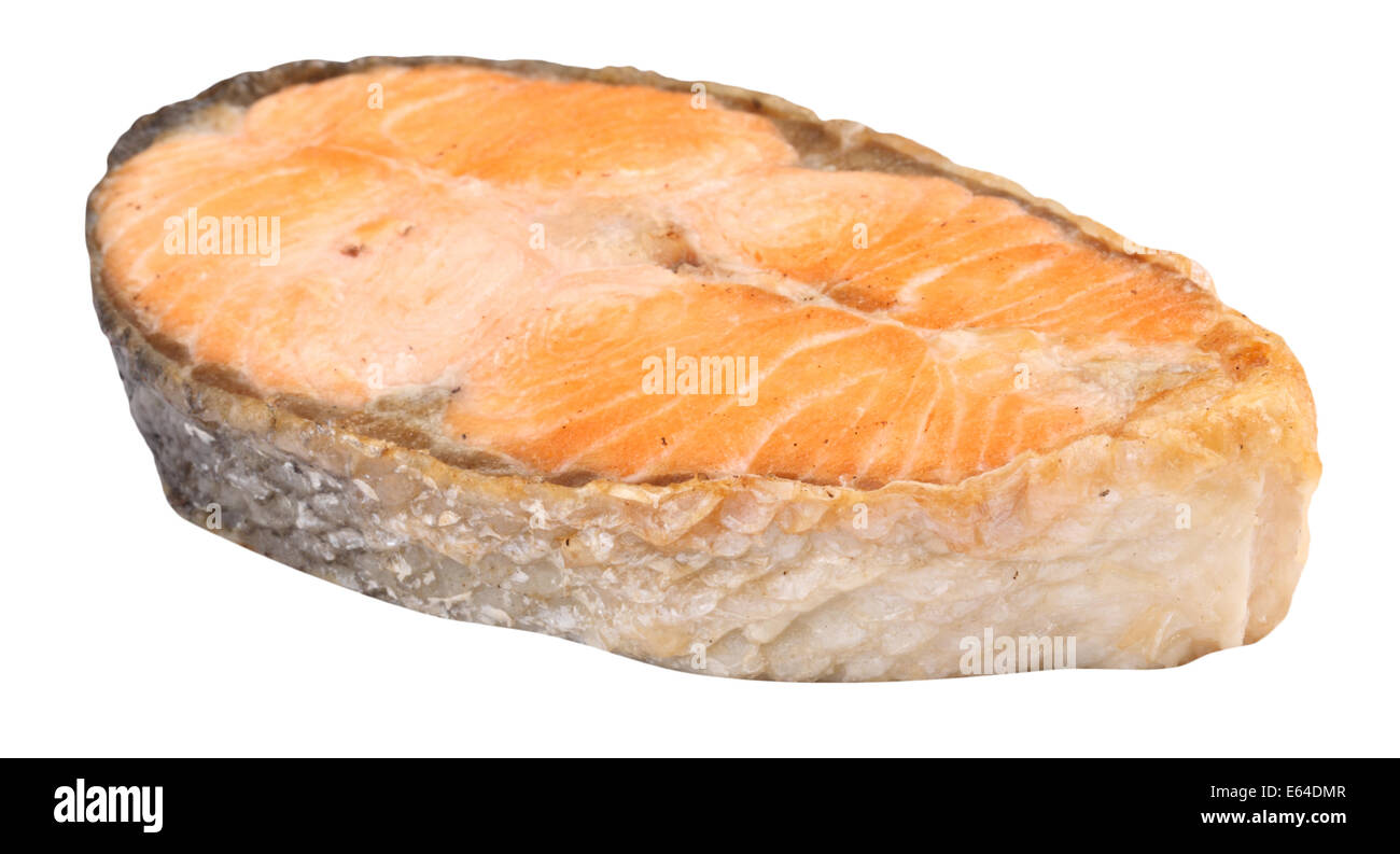 Steak of Salmon Isolated Stock Photo - Alamy