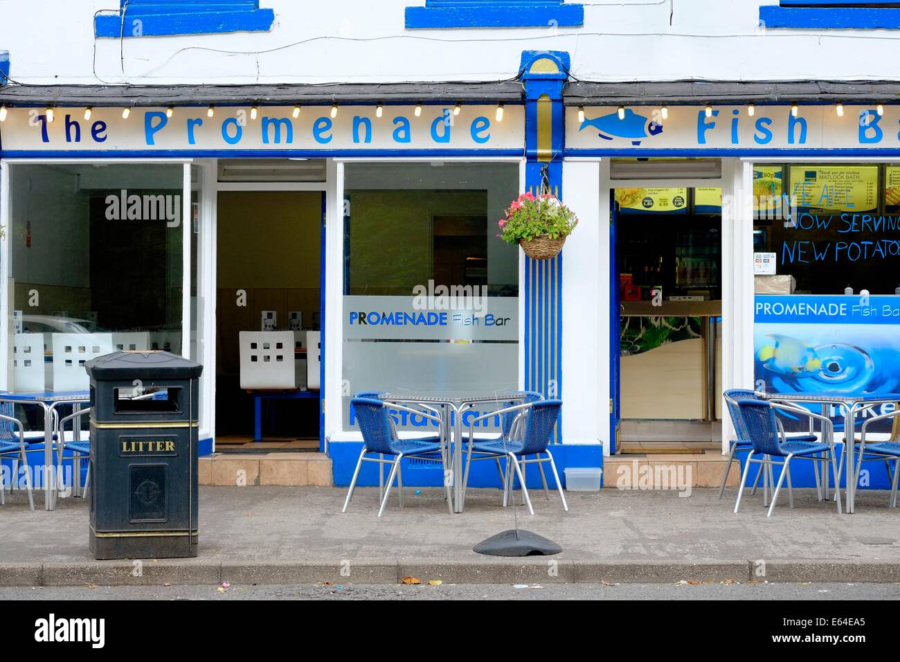 Matlock Bath The promenade fish bar traditional fish and chips shop Derbyshire peak district England uk Stock Photo