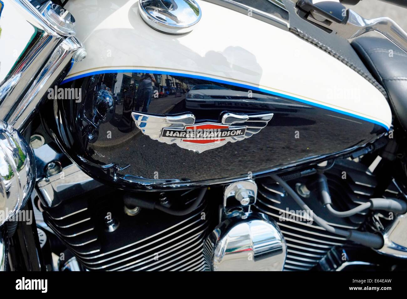Harley Davidson motorbike uk Stock Photo