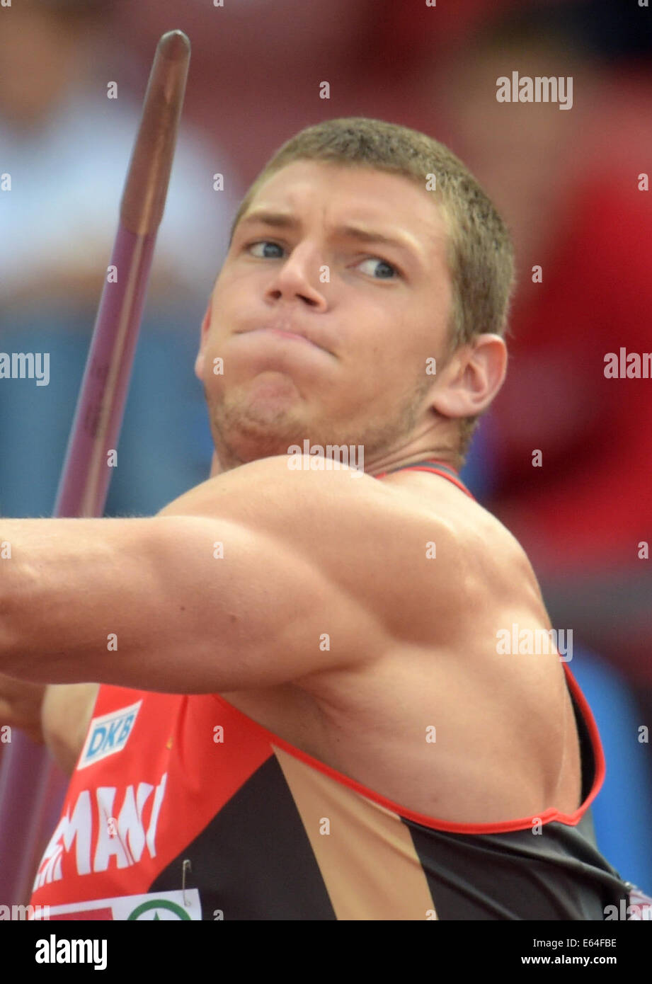 Zurich, Switzerland. 14th Aug, 2014. Andreas Hofmann from Germany