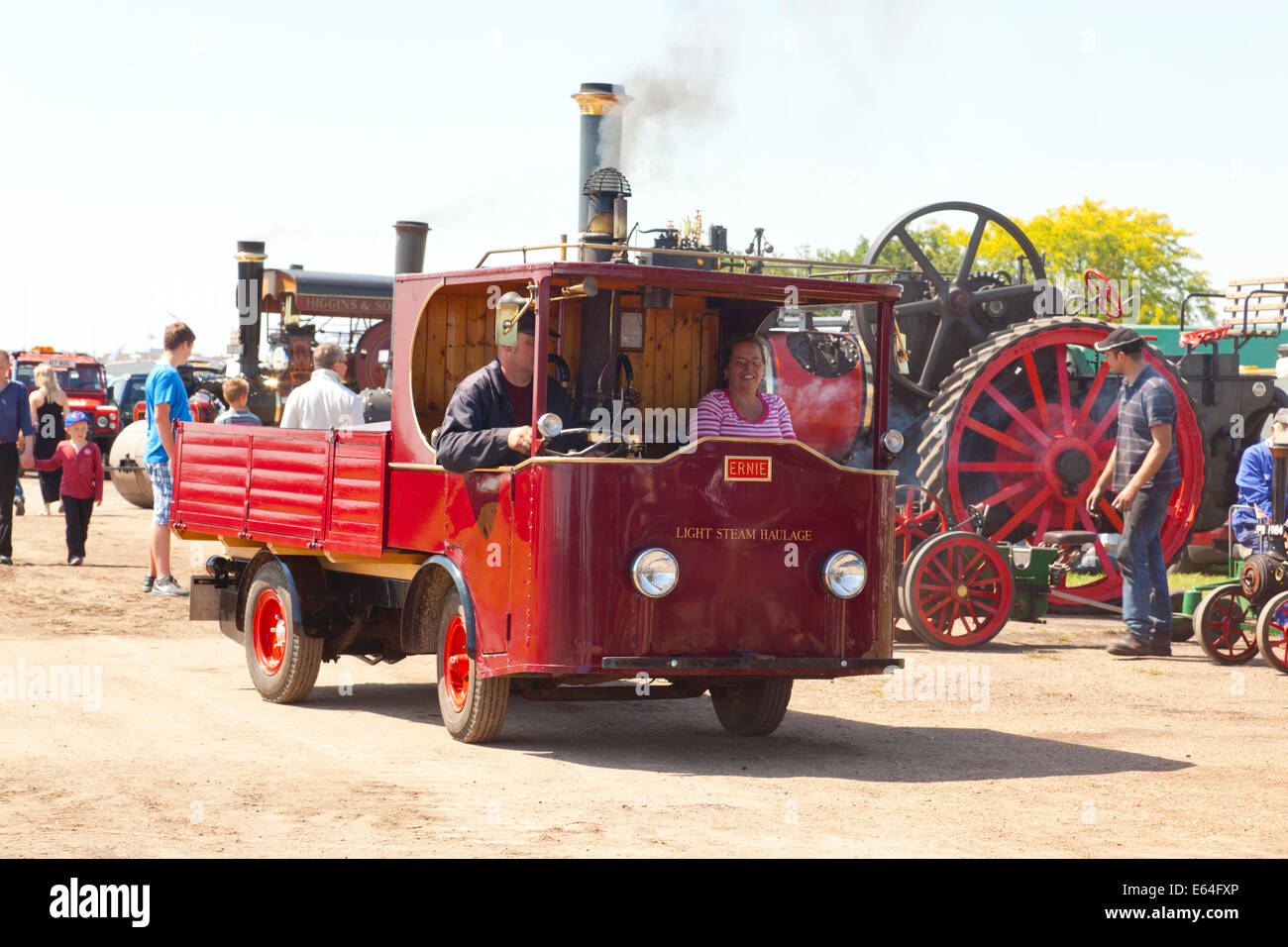 steam lorry at a county fair show in Suffolk, UK Stock Photo