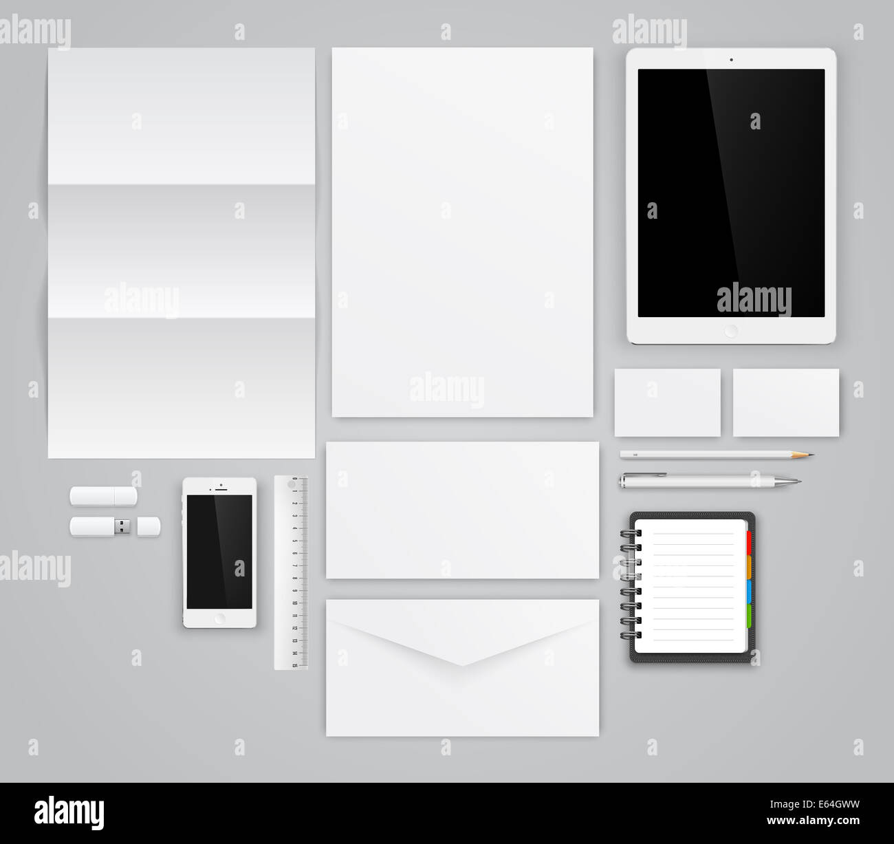 Template for branding identity. Vector graphic design presentations and portfolios. Stock Photo