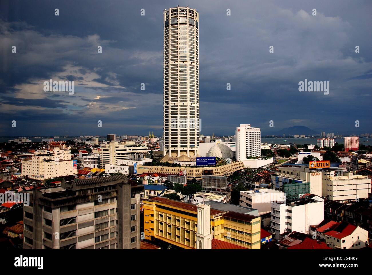 GEORGETOWN, MALAYSIA:  The 66-story Komtar Tower dominates the skyline of the city  * Stock Photo