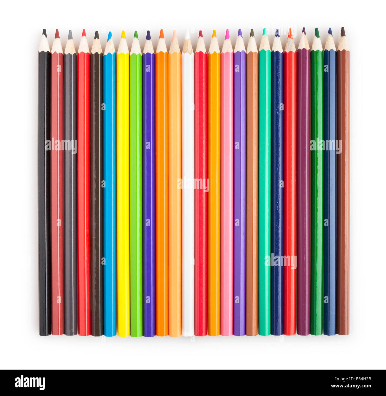 color pencils isolated Stock Photo