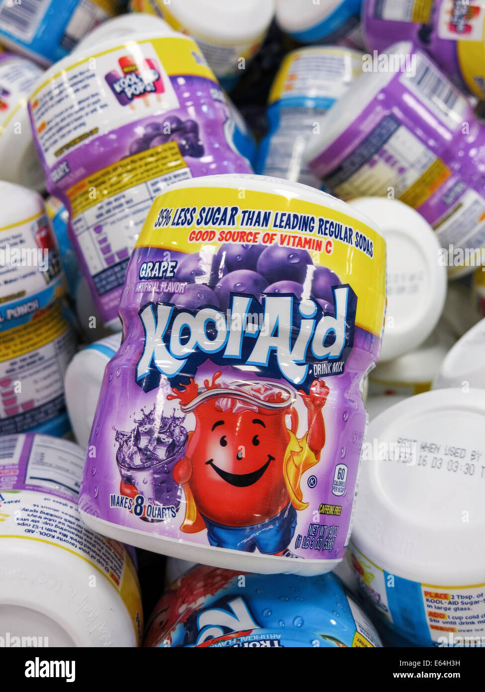 Kool-Aid Powdered Drink Mix Packages, Smith's Grocery Store, Great Falls, Montana, USA Stock Photo