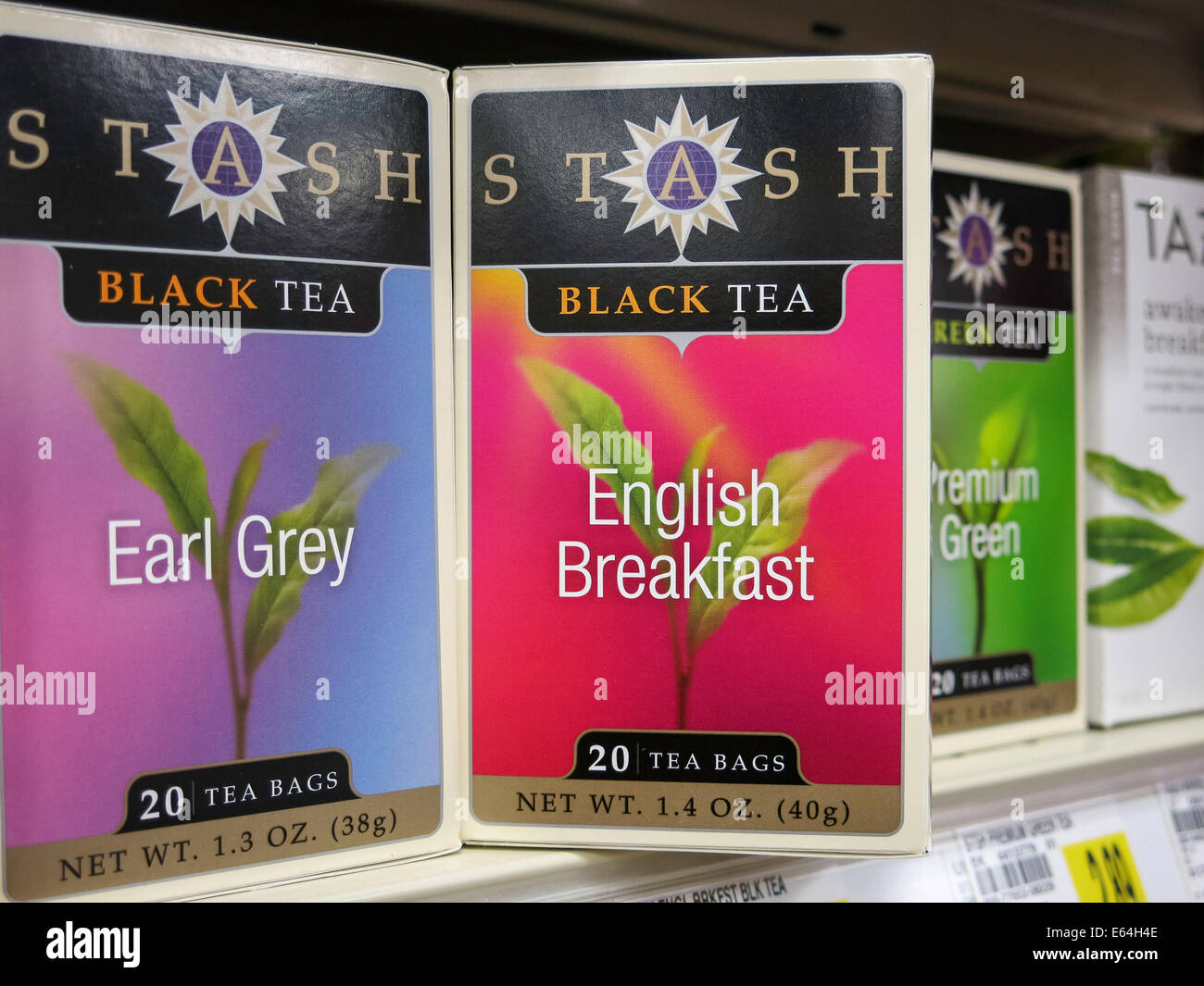 Stash Black Tea Bags, Smith's Grocery Store, Great Falls, Montana, USA Stock Photo