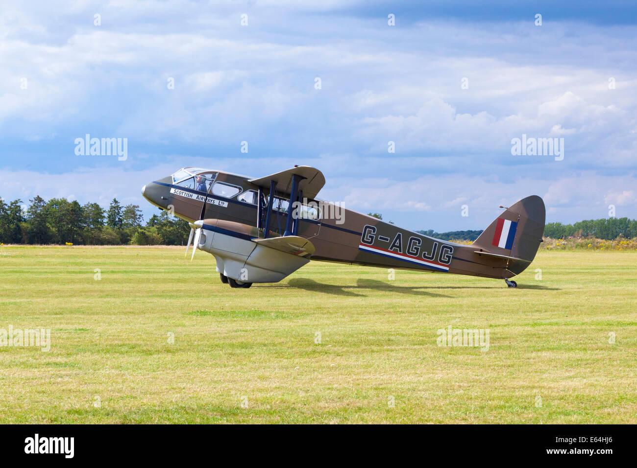 DE HAVILLAND DH 89A DRAGON RAPIDE aircraft at an airshow in UK Stock Photo