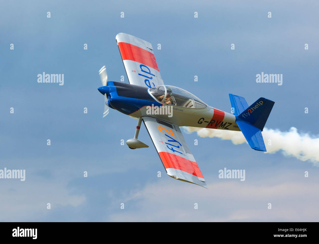 VANS RV-8 aircraft in aerobatic display in the UK Stock Photo