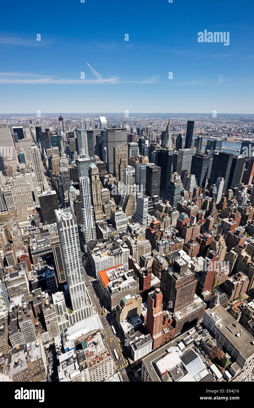 Elevated view of Manhattan. New York, USA. Stock Photo