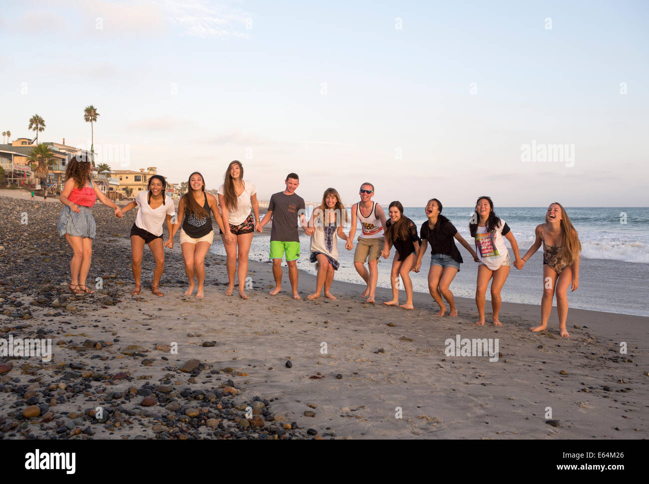 Young adults, teenagers, Capistrano Beach, aka Capo Beach, city of Dana Point, Orange County, California, United States Stock Photo